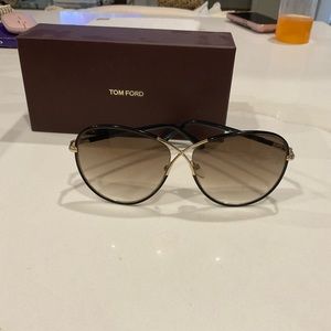 Tom Ford Black and Gold Women's Sunglasses